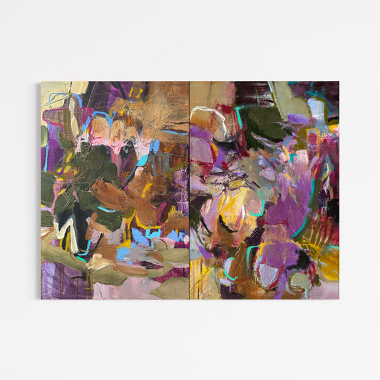 If Stars Could Whisper Back - diptych