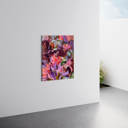 Her Silence Smelled Like Roses by Anna Rolskaya displayed in a contemporary interior to show the painting’s scale.