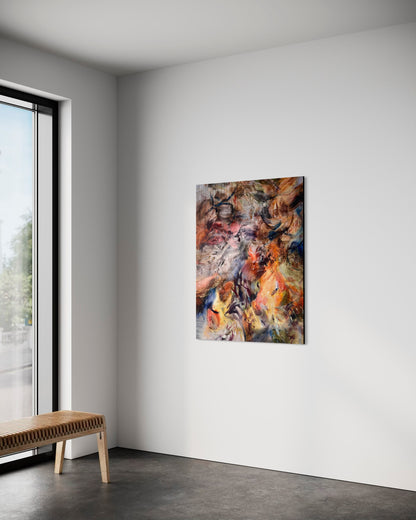 The Necessary Condition by Anna Rolskaya displayed in a contemporary interior to show the artwork’s scale.