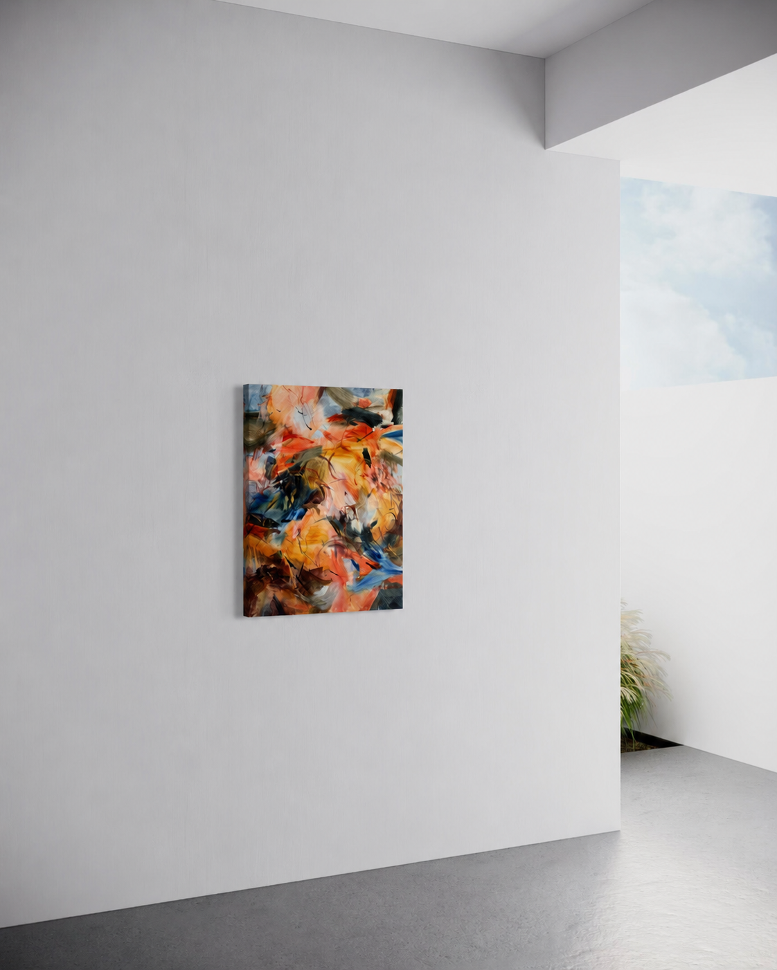 This Is How I Feel In Color 03 by Anna Rolskaya displayed vertically in a minimalist white interior.