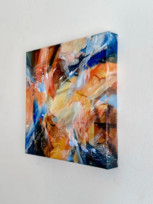 Angled side view of This Is How I Feel In Color 04 by Anna Rolskaya, showing its painted canvas edges and ready-to-hang depth.