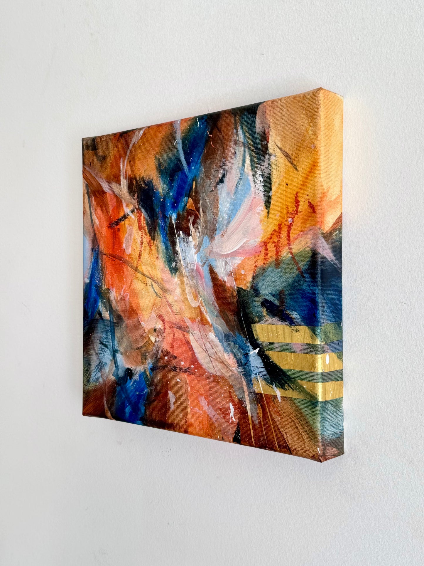 Angled side view of This Is How I Feel In Color 05 by Anna Rolskaya, showing its painted canvas edges and ready-to-hang depth.