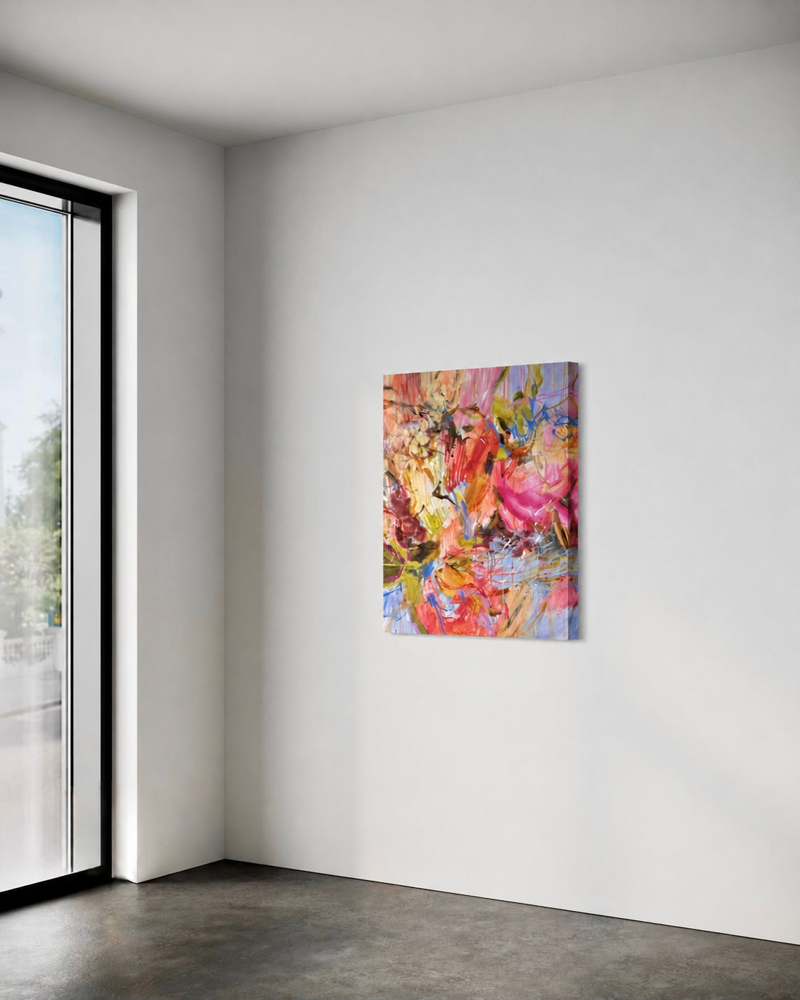 To Live Inside Color by Anna Rolskaya displayed in a contemporary interior to show the painting’s scale.