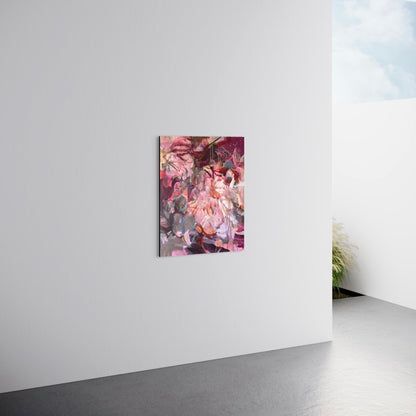 What If We Bloomed Forever? by Anna Rolskaya displayed in a contemporary interior to show the painting’s scale.